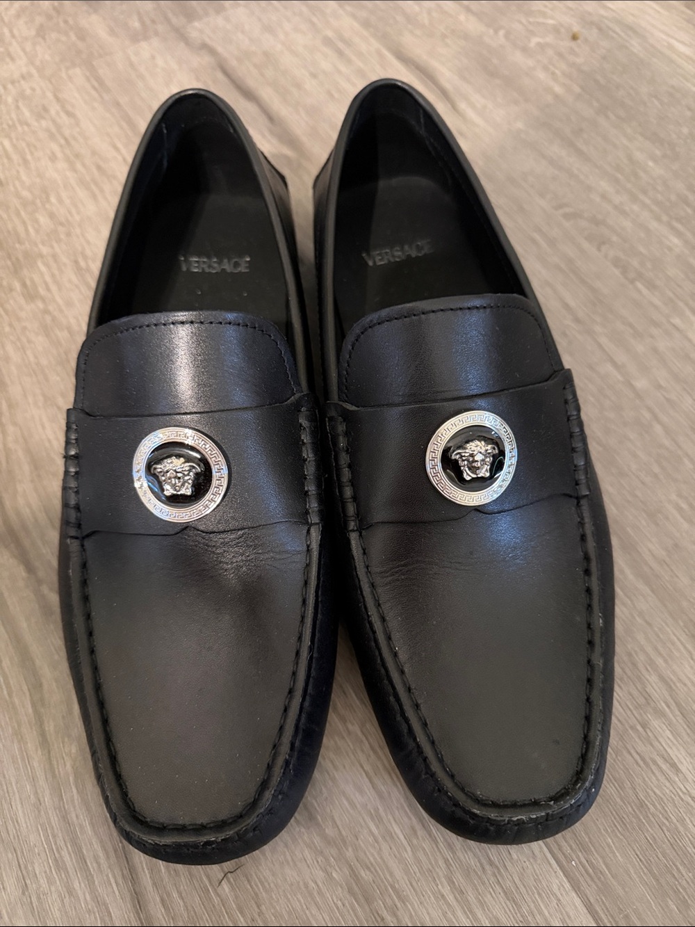 Authentic Versace Leather Dress Loafers